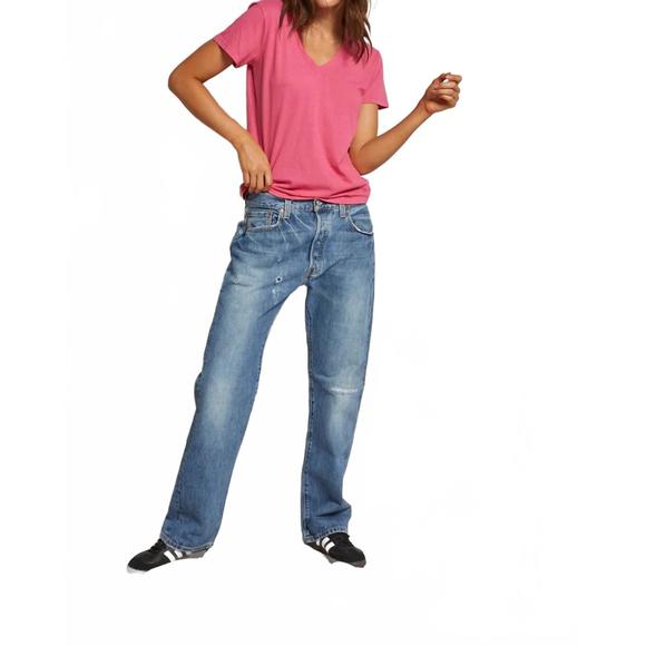 NEW PERFECTWHITETEE short sleeve hendrix tee in peony - Picture 4 of 4